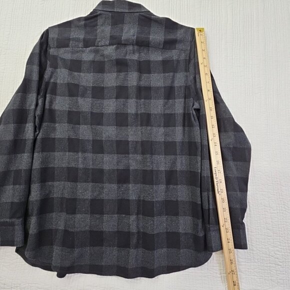Calvin Klein Flannel Shirt Men's M Medium Black Check Long Sleeve EUC Old Money - Picture 13 of 15